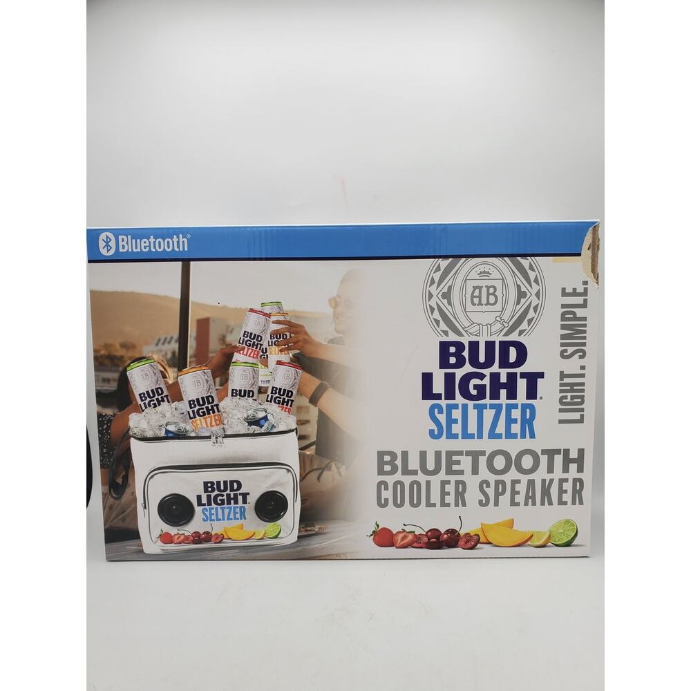 NEW Bud Light Seltzer Bluetooth Insulated Cooler SPEAKER Rechargeable Battery